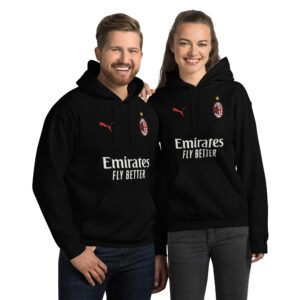 unisex hoodie for the italian club ac milan and the portuguese player leao